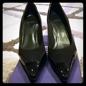 Stuart Weitzman Black Patent Leather Heel and Toe